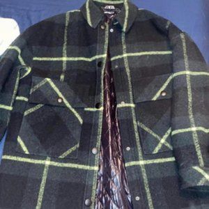 Zara Womens Black and Green Gilet